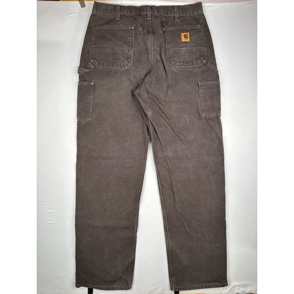 Carhartt B136 DKB Double Knee Carpenter Work Pants Chocolate Brown 36x36